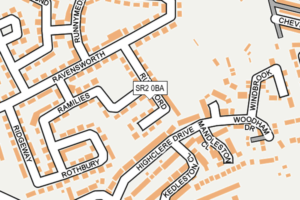 SR2 0BA map - OS OpenMap – Local (Ordnance Survey)