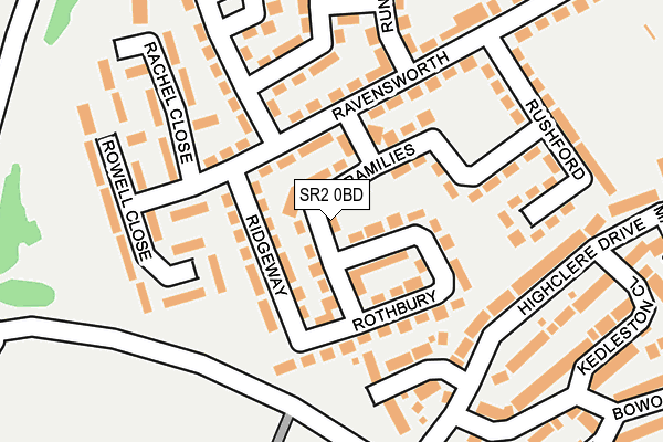 SR2 0BD map - OS OpenMap – Local (Ordnance Survey)