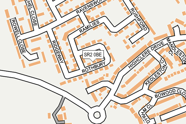 SR2 0BE map - OS OpenMap – Local (Ordnance Survey)