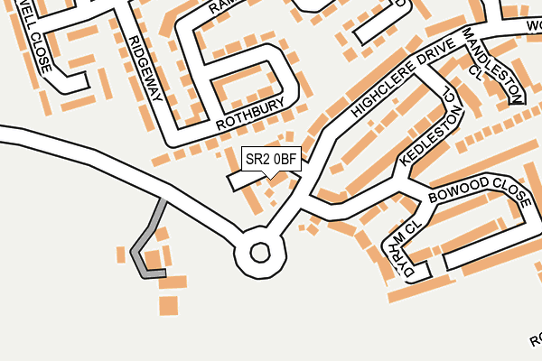 SR2 0BF map - OS OpenMap – Local (Ordnance Survey)
