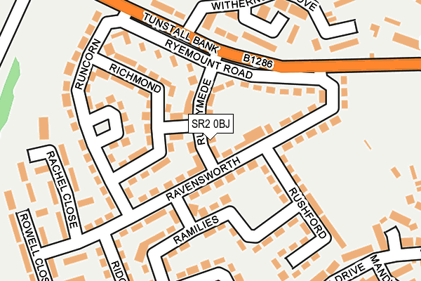 SR2 0BJ map - OS OpenMap – Local (Ordnance Survey)