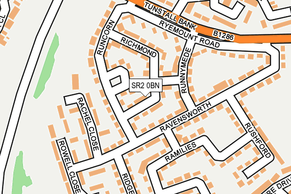 SR2 0BN map - OS OpenMap – Local (Ordnance Survey)