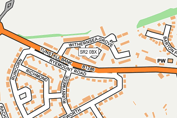 SR2 0BX map - OS OpenMap – Local (Ordnance Survey)