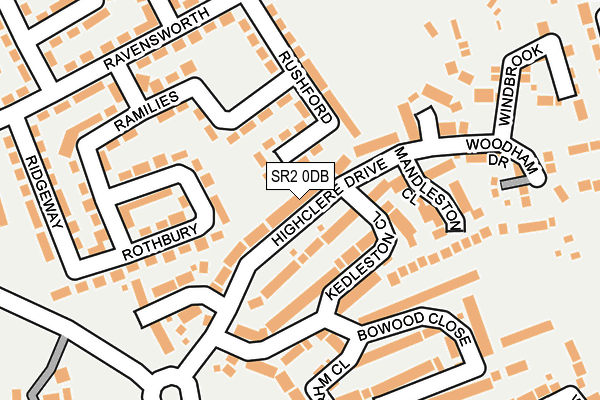 SR2 0DB map - OS OpenMap – Local (Ordnance Survey)