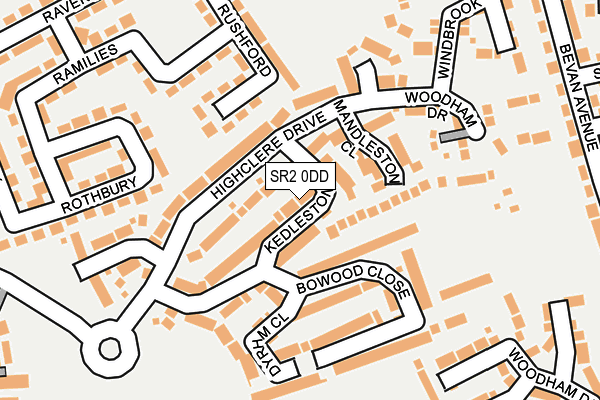 SR2 0DD map - OS OpenMap – Local (Ordnance Survey)