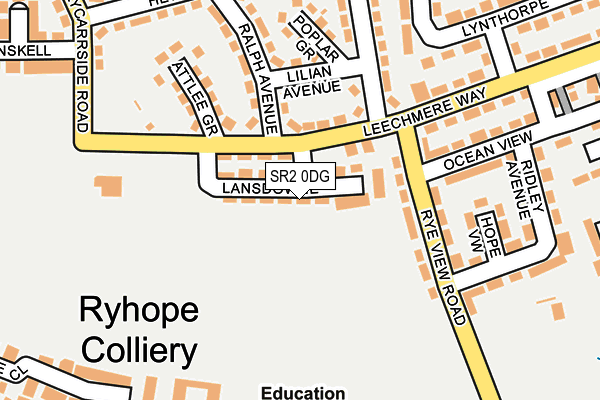 SR2 0DG map - OS OpenMap – Local (Ordnance Survey)