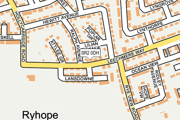 SR2 0DH map - OS OpenMap – Local (Ordnance Survey)