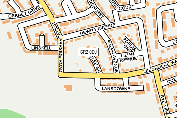 SR2 0DJ map - OS OpenMap – Local (Ordnance Survey)