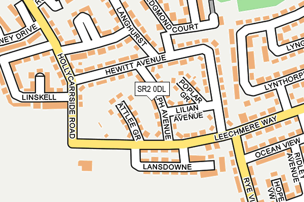 SR2 0DL map - OS OpenMap – Local (Ordnance Survey)