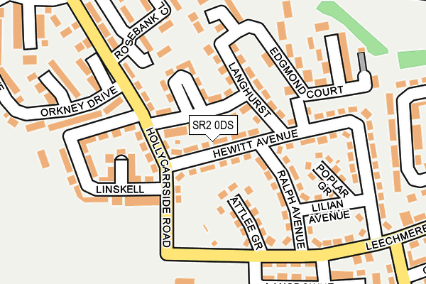 SR2 0DS map - OS OpenMap – Local (Ordnance Survey)