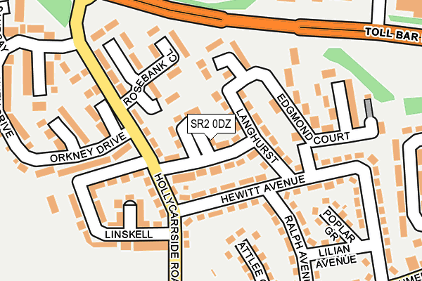 SR2 0DZ map - OS OpenMap – Local (Ordnance Survey)