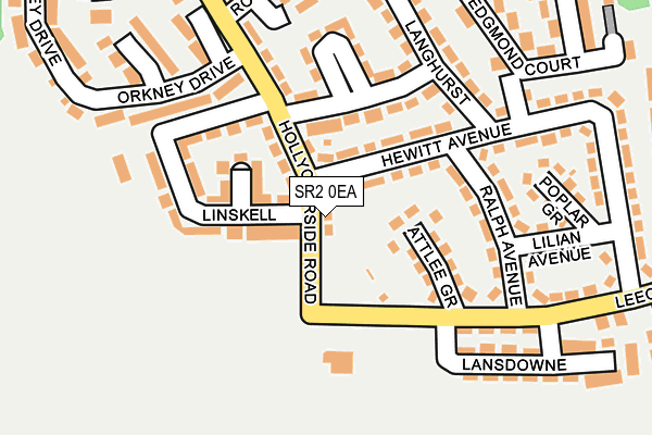 SR2 0EA map - OS OpenMap – Local (Ordnance Survey)