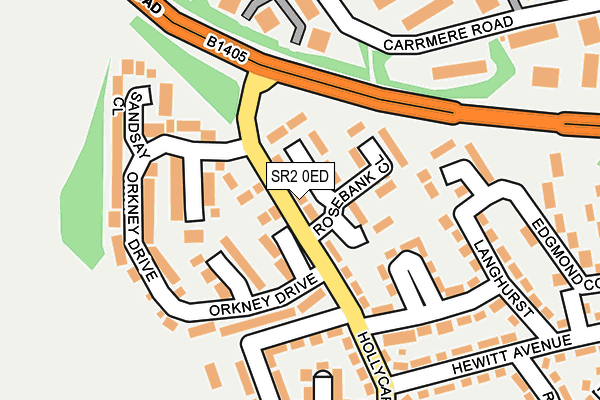 SR2 0ED map - OS OpenMap – Local (Ordnance Survey)