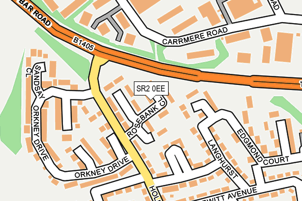 SR2 0EE map - OS OpenMap – Local (Ordnance Survey)