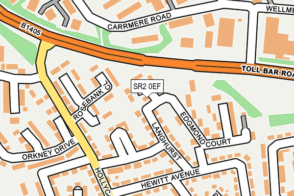 SR2 0EF map - OS OpenMap – Local (Ordnance Survey)