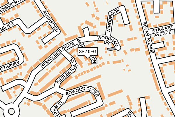 SR2 0EG map - OS OpenMap – Local (Ordnance Survey)