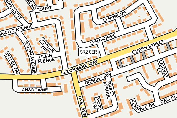 SR2 0ER map - OS OpenMap – Local (Ordnance Survey)