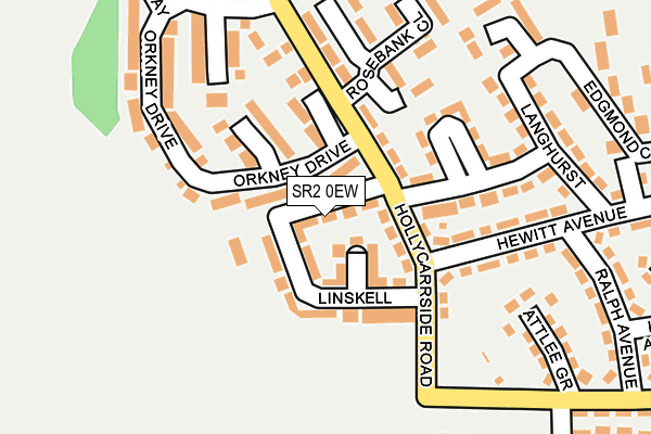 SR2 0EW map - OS OpenMap – Local (Ordnance Survey)