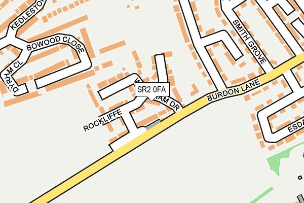 SR2 0FA map - OS OpenMap – Local (Ordnance Survey)