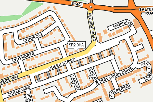 SR2 0HA map - OS OpenMap – Local (Ordnance Survey)