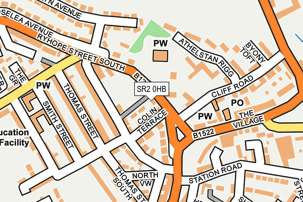 SR2 0HB map - OS OpenMap – Local (Ordnance Survey)
