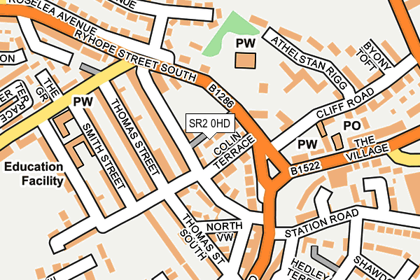 SR2 0HD map - OS OpenMap – Local (Ordnance Survey)