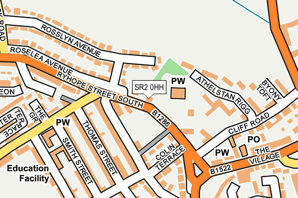 SR2 0HH map - OS OpenMap – Local (Ordnance Survey)