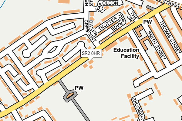 SR2 0HR map - OS OpenMap – Local (Ordnance Survey)