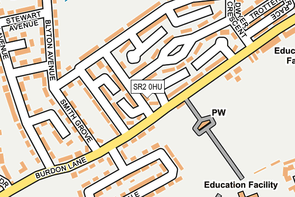 SR2 0HU map - OS OpenMap – Local (Ordnance Survey)