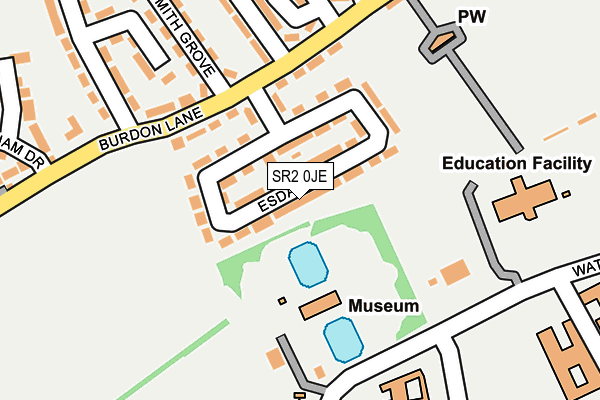 SR2 0JE map - OS OpenMap – Local (Ordnance Survey)