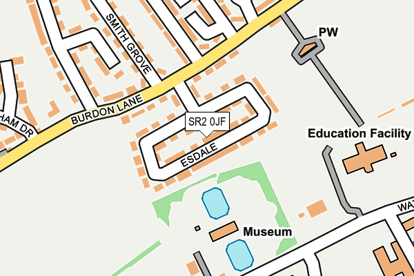 SR2 0JF map - OS OpenMap – Local (Ordnance Survey)