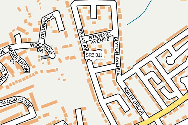 SR2 0JJ map - OS OpenMap – Local (Ordnance Survey)