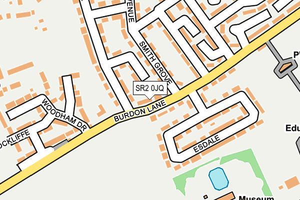 SR2 0JQ map - OS OpenMap – Local (Ordnance Survey)