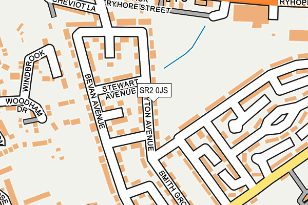 SR2 0JS map - OS OpenMap – Local (Ordnance Survey)