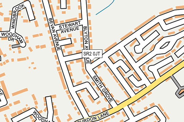 SR2 0JT map - OS OpenMap – Local (Ordnance Survey)