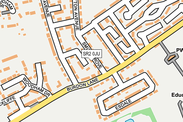 SR2 0JU map - OS OpenMap – Local (Ordnance Survey)
