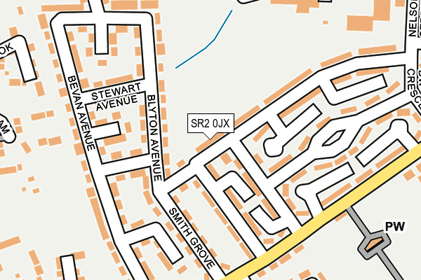 SR2 0JX map - OS OpenMap – Local (Ordnance Survey)