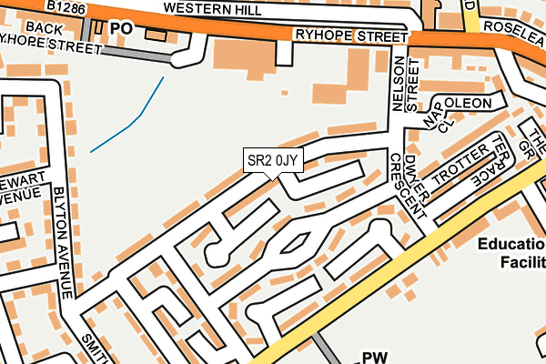 SR2 0JY map - OS OpenMap – Local (Ordnance Survey)