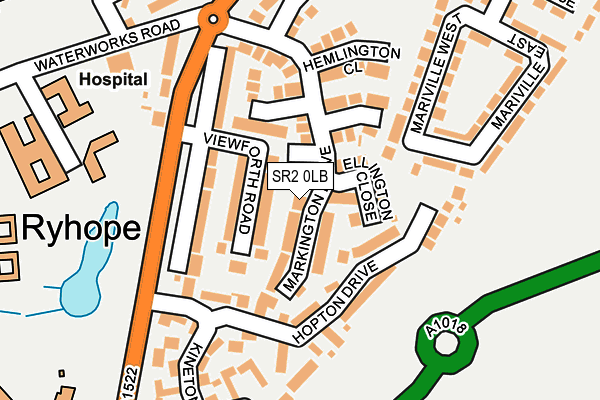 SR2 0LB map - OS OpenMap – Local (Ordnance Survey)