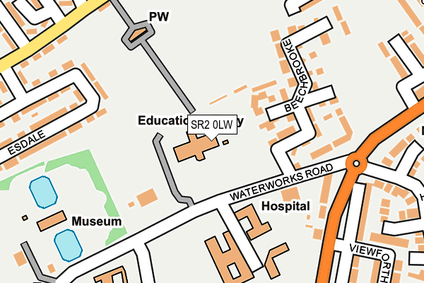 SR2 0LW map - OS OpenMap – Local (Ordnance Survey)