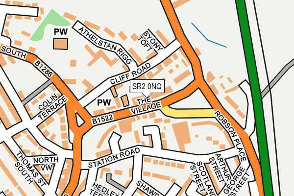 SR2 0NQ map - OS OpenMap – Local (Ordnance Survey)