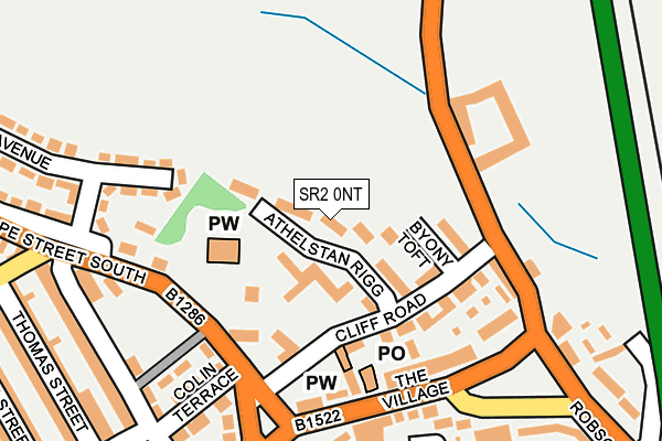 SR2 0NT map - OS OpenMap – Local (Ordnance Survey)