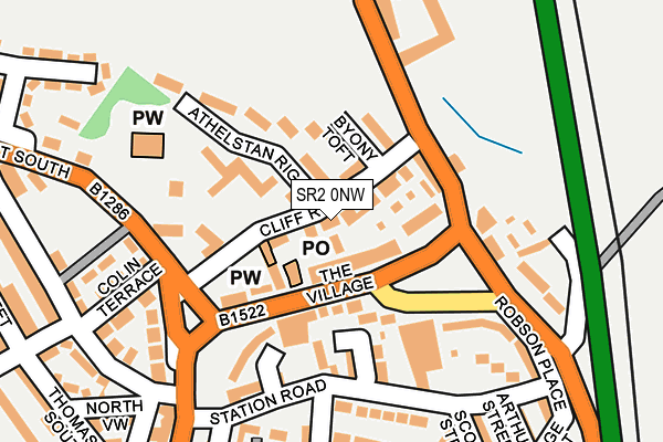 SR2 0NW map - OS OpenMap – Local (Ordnance Survey)