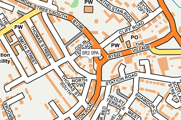 SR2 0PA map - OS OpenMap – Local (Ordnance Survey)