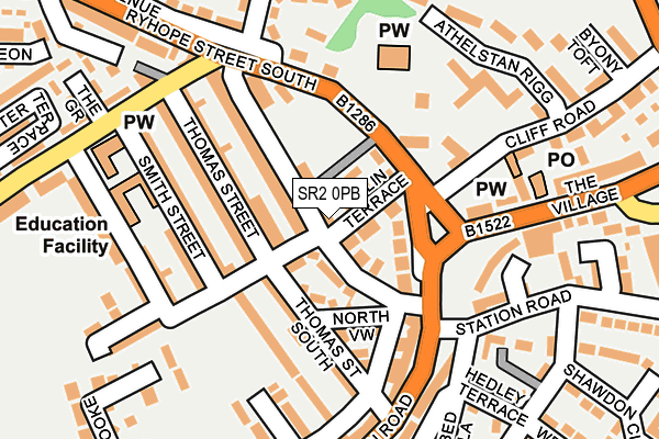 SR2 0PB map - OS OpenMap – Local (Ordnance Survey)