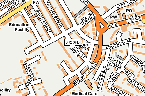SR2 0PD map - OS OpenMap – Local (Ordnance Survey)