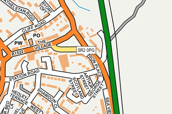 SR2 0PG map - OS OpenMap – Local (Ordnance Survey)