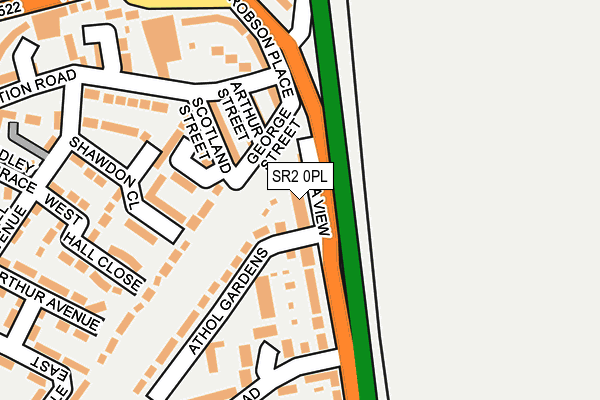 SR2 0PL map - OS OpenMap – Local (Ordnance Survey)