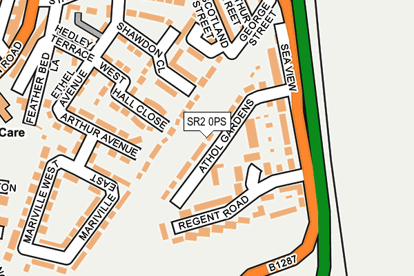SR2 0PS map - OS OpenMap – Local (Ordnance Survey)