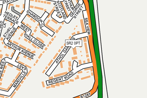 SR2 0PT map - OS OpenMap – Local (Ordnance Survey)